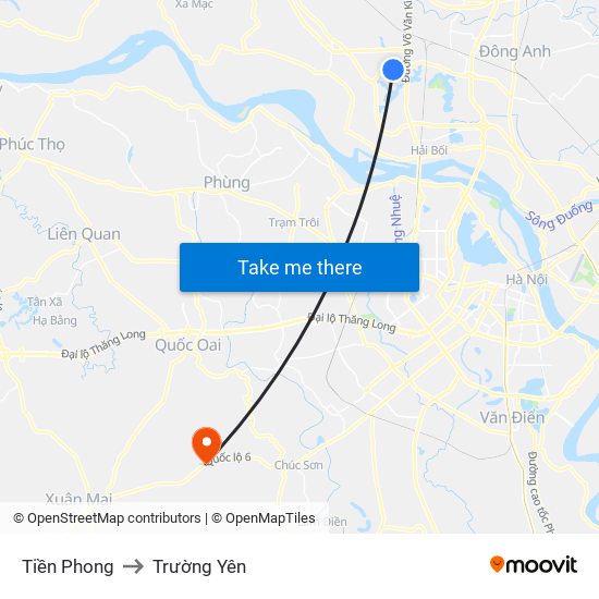 Tiền Phong to Trường Yên map