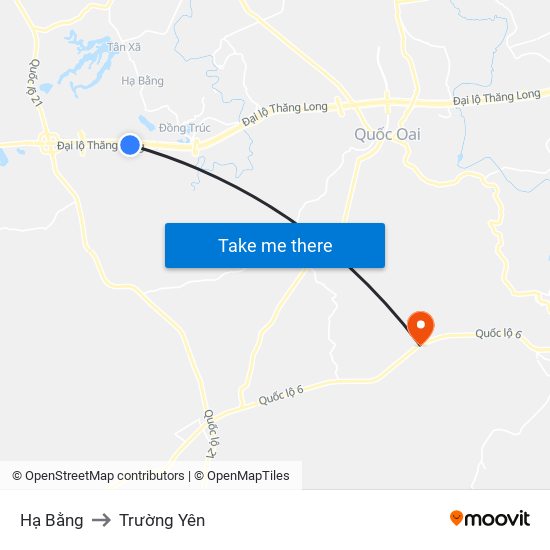 Hạ Bằng to Trường Yên map