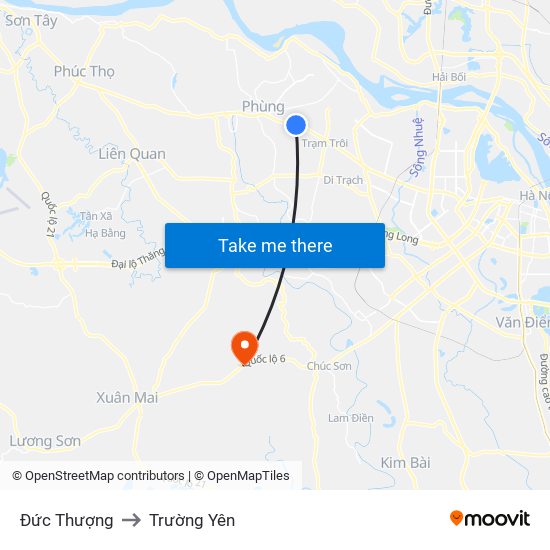 Đức Thượng to Trường Yên map