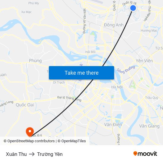 Xuân Thu to Trường Yên map