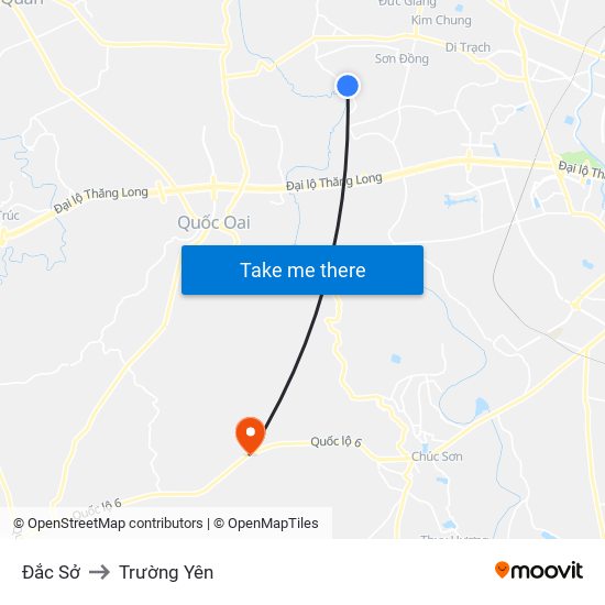 Đắc Sở to Trường Yên map