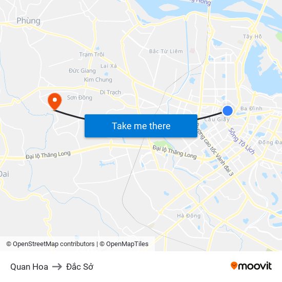 Quan Hoa to Đắc Sở map