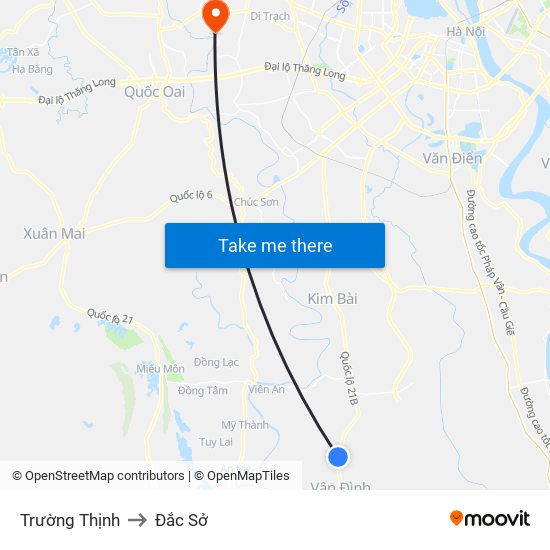 Trường Thịnh to Đắc Sở map