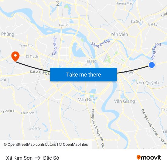 Xã Kim Sơn to Đắc Sở map