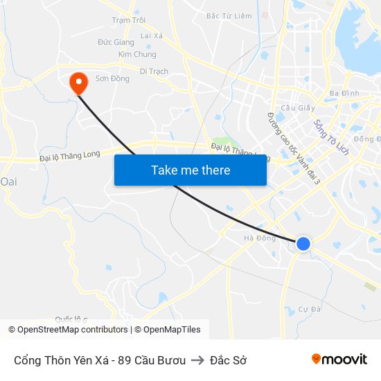 Cổng Thôn Yên Xá - 89 Cầu Bươu to Đắc Sở map