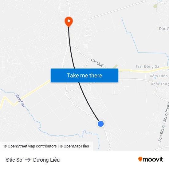 Đắc Sở to Dương Liễu map