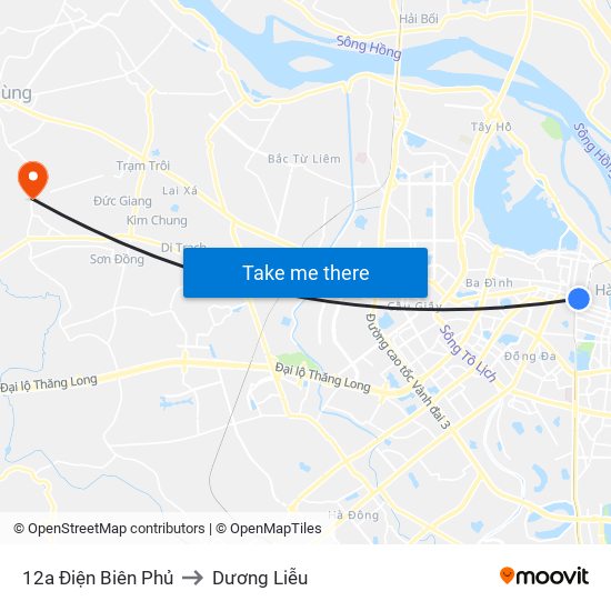 12a Điện Biên Phủ to Dương Liễu map