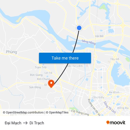Đại Mạch to Di Trạch map