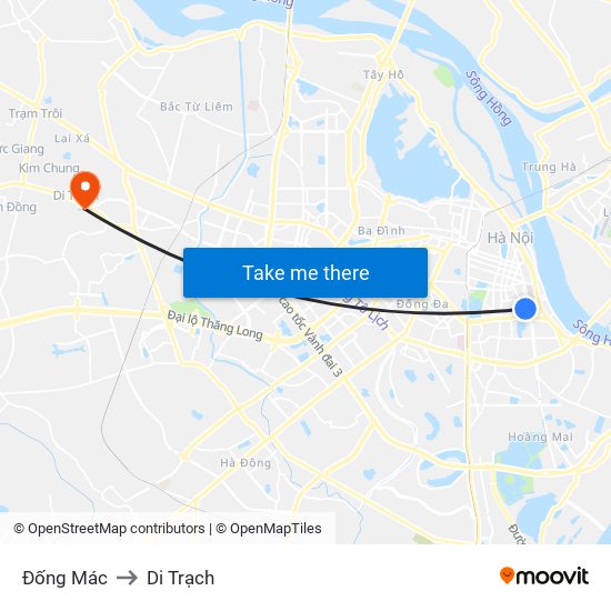 Đống Mác to Di Trạch map