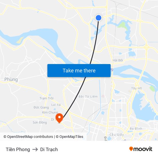 Tiền Phong to Di Trạch map