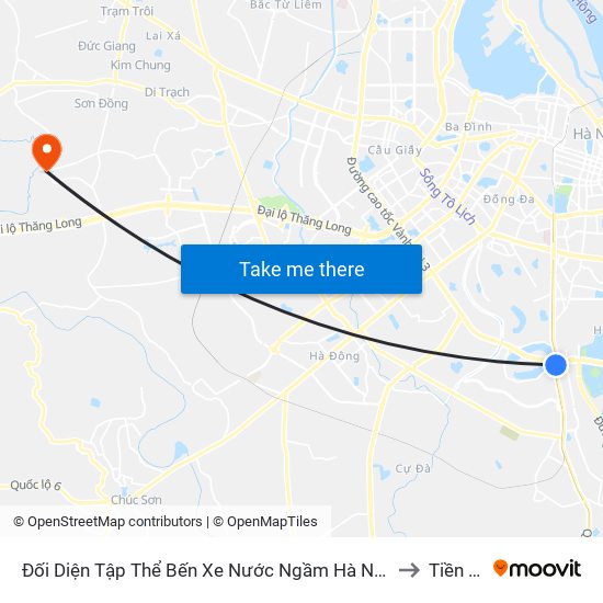 Đối Diện Tập Thể Bến Xe Nước Ngầm Hà Nội - Ngọc Hồi to Tiền Yên map