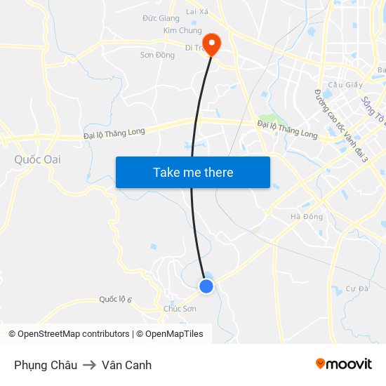 Phụng Châu to Vân Canh map