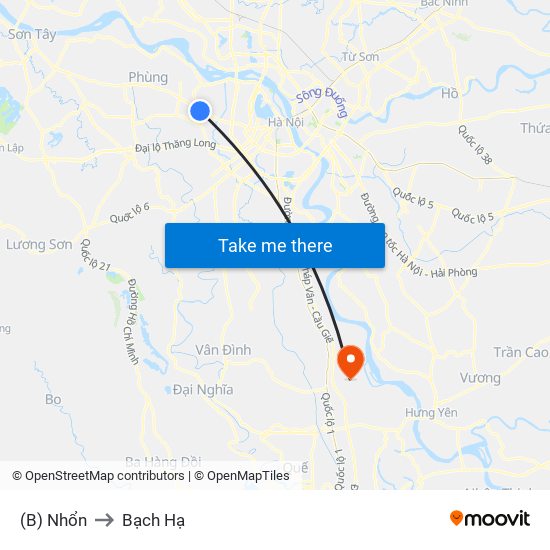 (B) Nhổn to Bạch Hạ map