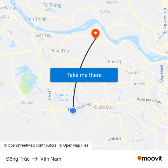 Đồng Trúc to Vân Nam map