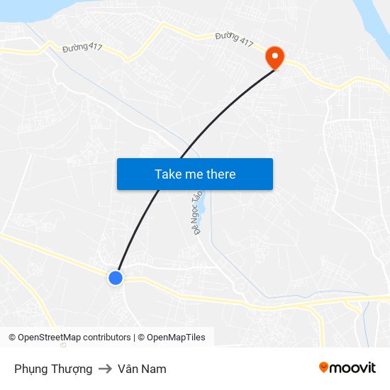 Phụng Thượng to Vân Nam map