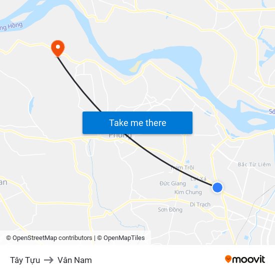 Tây Tựu to Vân Nam map