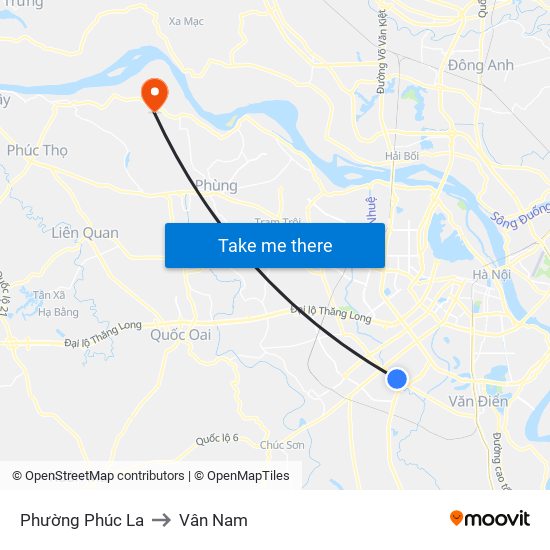 Phường Phúc La to Vân Nam map