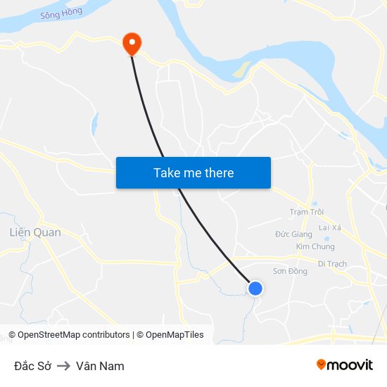 Đắc Sở to Vân Nam map