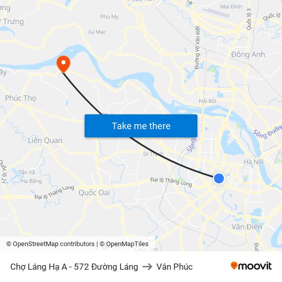 Chợ Láng Hạ A - 572 Đường Láng to Vân Phúc map