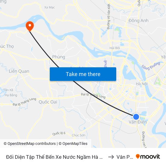 Đối Diện Tập Thể Bến Xe Nước Ngầm Hà Nội - Ngọc Hồi to Vân Phúc map