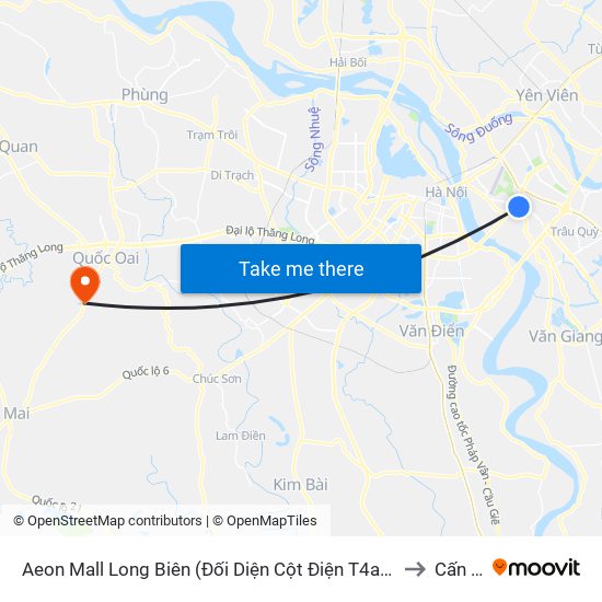 Aeon Mall Long Biên (Đối Diện Cột Điện T4a/2a-B Đường Cổ Linh) to Cấn Hữu map