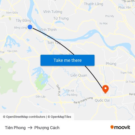 Tiên Phong to Phượng Cách map