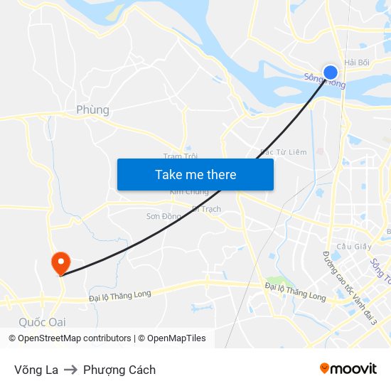 Võng La to Phượng Cách map