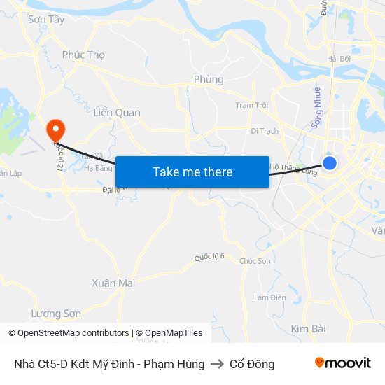 Nhà Ct5-D Kđt Mỹ Đình - Phạm Hùng to Cổ Đông map