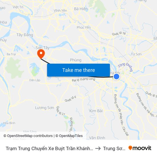 Trạm Trung Chuyển Xe Buýt Trần Khánh Dư (Khu Đón Khách) to Trung Sơn Trầm map