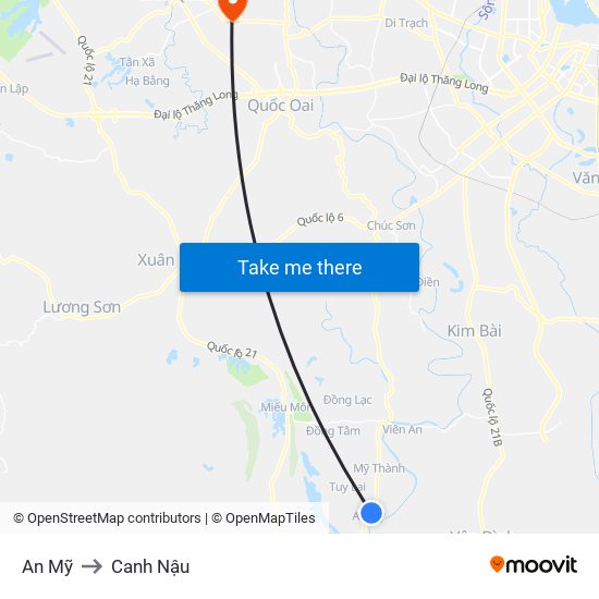 An Mỹ to Canh Nậu map