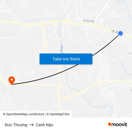 Đức Thượng to Canh Nậu map