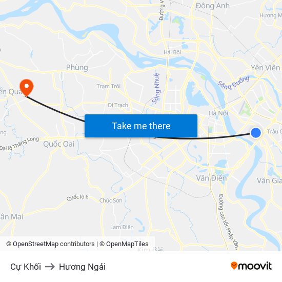 Cự Khối to Hương Ngải map