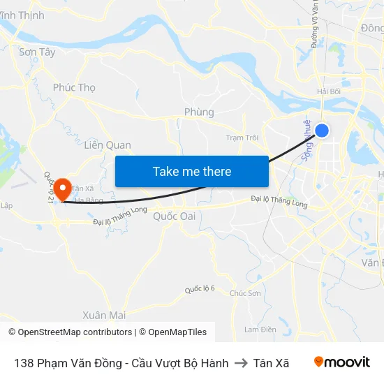 138 Phạm Văn Đồng - Cầu Vượt Bộ Hành to Tân Xã map