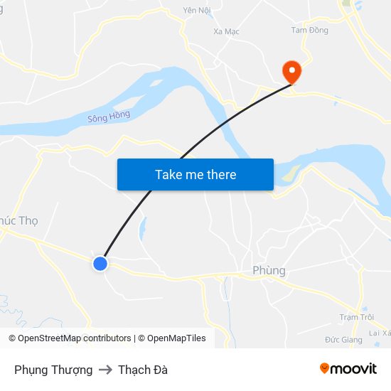 Phụng Thượng to Thạch Đà map