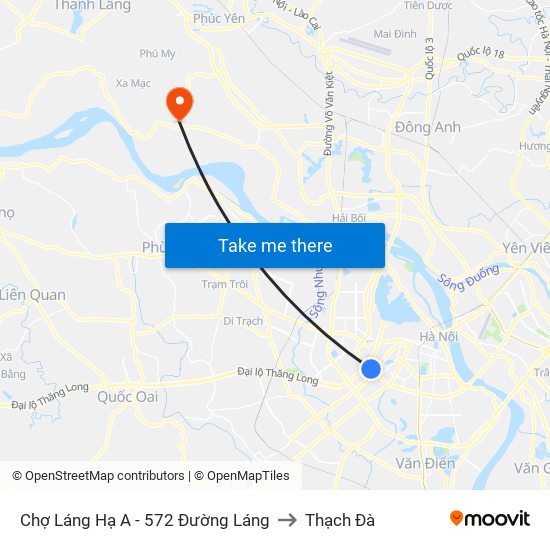 Chợ Láng Hạ A - 572 Đường Láng to Thạch Đà map