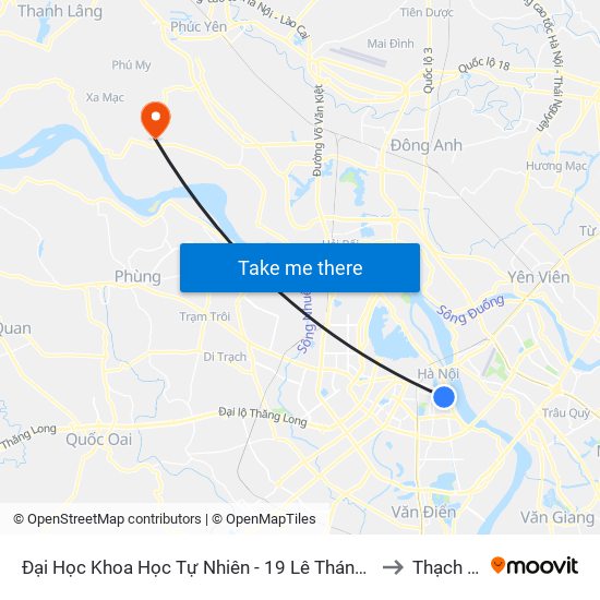 Đại Học Khoa Học Tự Nhiên - 19 Lê Thánh Tông to Thạch Đà map