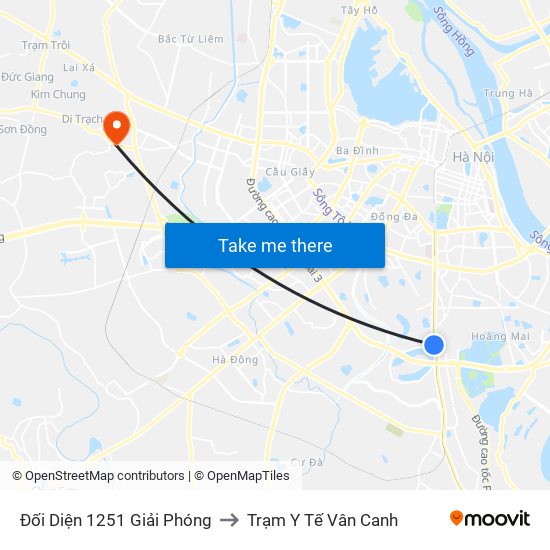 Đối Diện 1251 Giải Phóng to Trạm Y Tế Vân Canh map