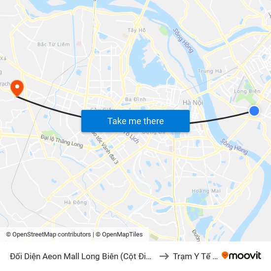 Đối Diện Aeon Mall Long Biên (Cột Điện T4a/2a-B Đường Cổ Linh) to Trạm Y Tế Vân Canh map