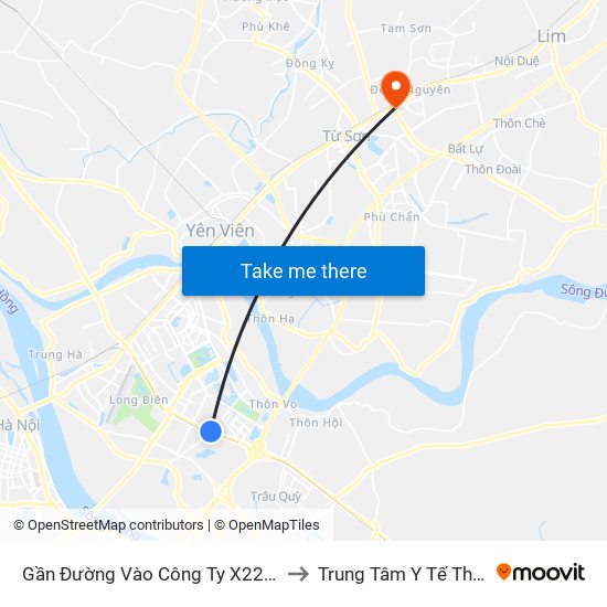 Gần Đường Vào Công Ty X22 - 705 Nguyễn Văn Linh to Trung Tâm Y Tế Thành Phố Từ Sơn map