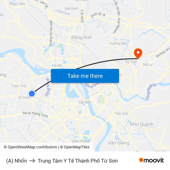 (A) Nhổn to Trung Tâm Y Tế Thành Phố Từ Sơn map