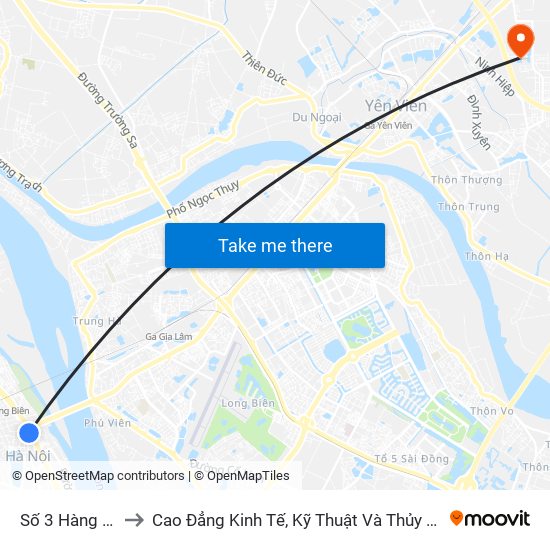 Số 3 Hàng Muối to Cao Đẳng Kinh Tế, Kỹ Thuật Và Thủy Sản (Khu 2) map