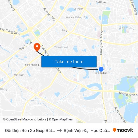 Đối Diện Bến Xe Giáp Bát - Giải Phóng to Bệnh Viện Đại Học Quốc Gia Hà Nội map