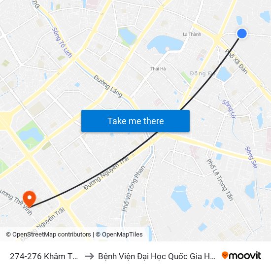 274-276 Khâm Thiên to Bệnh Viện Đại Học Quốc Gia Hà Nội map