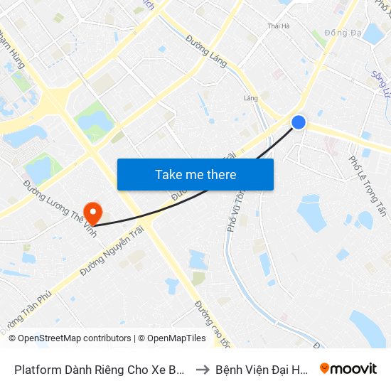 Platform Dành Riêng Cho Xe Buýt Trước Nhà 604 Trường Chinh to Bệnh Viện Đại Học Quốc Gia Hà Nội map