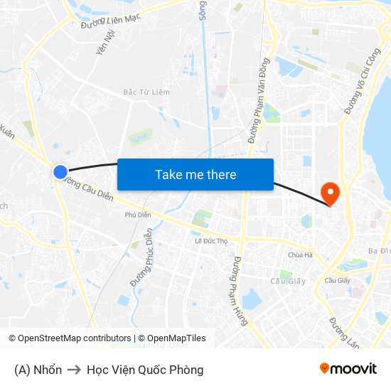 (A) Nhổn to Học Viện Quốc Phòng map