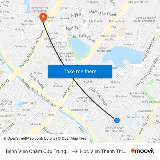 Bệnh Viện Châm Cứu Trung Ương - 49 Thái Thịnh to Học Viện Thanh Thiếu Niên Việt Nam map