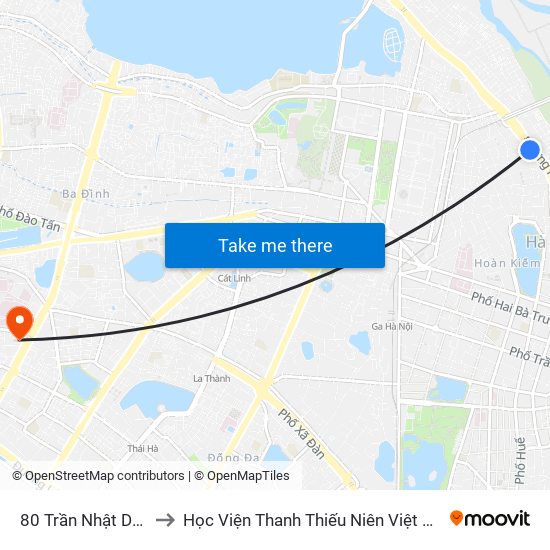 80 Trần Nhật Duật to Học Viện Thanh Thiếu Niên Việt Nam map