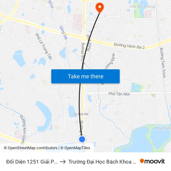 Đối Diện 1251 Giải Phóng to Trường Đại Học Bách Khoa Hà Nội map