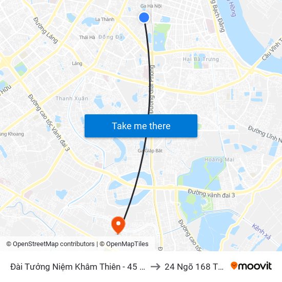 Đài Tưởng Niệm Khâm Thiên - 45 Khâm Thiên to 24 Ngõ 168 Tựu Liệt map