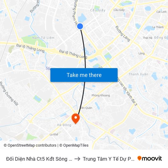 Đối Diện Nhà Ct5 Kđt Sông Đà Mỹ Đình - Phạm Hùng to Trung Tâm Y Tế Dự Phòng Quận Hà Đông map